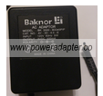BAKNOR BK 3500-B3345PIP AC ADAPTER 3VDC 500mA USED 1x2.2x9.7mm